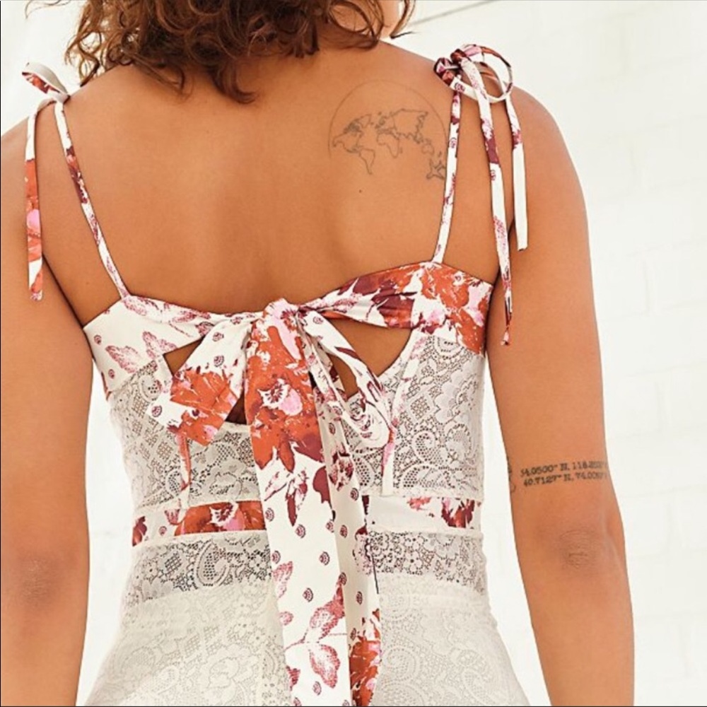 Free People Ivory Lace Romper Bike Shorts - Picture 4 of 7